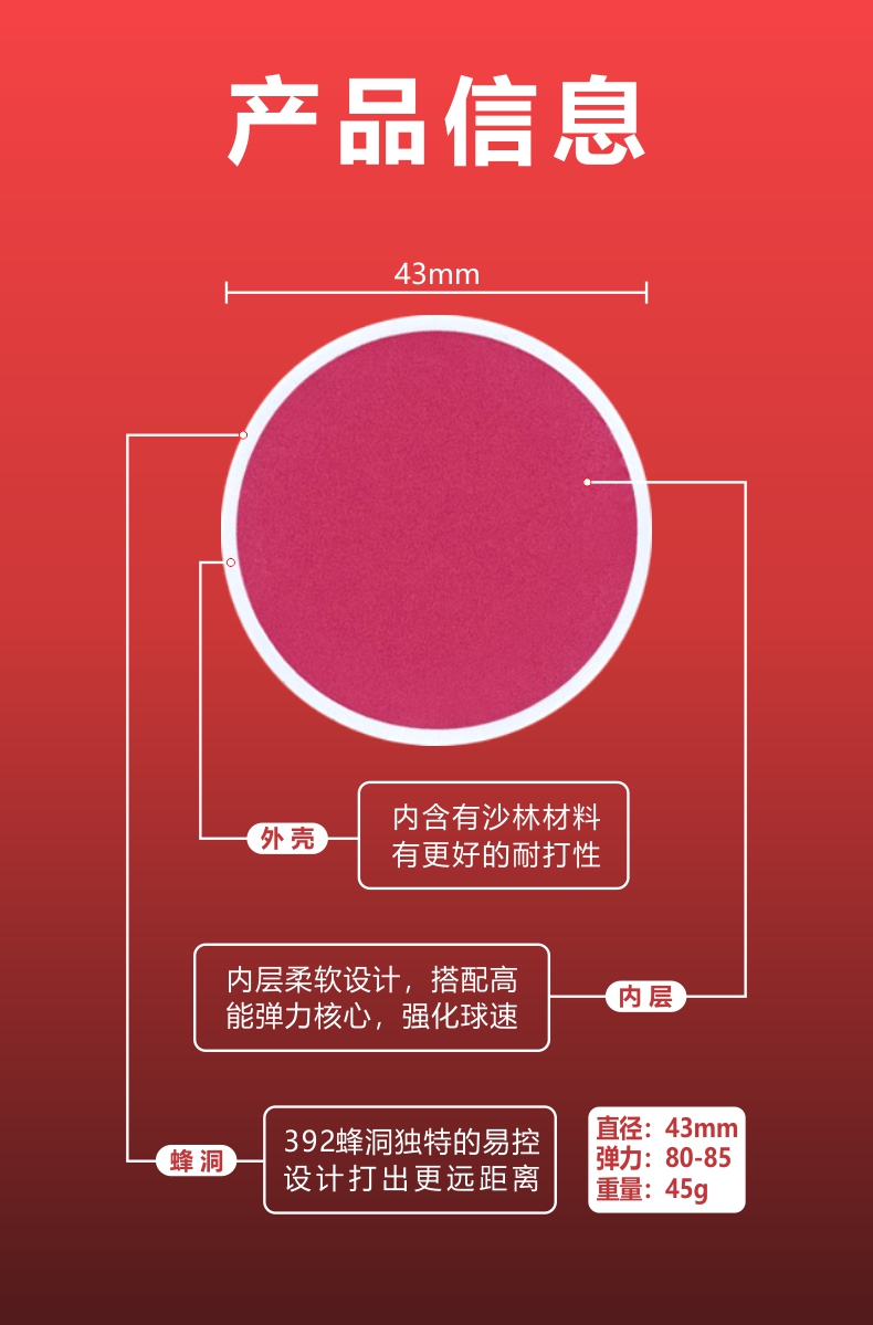 高爾夫雙層練習(xí)球比賽球